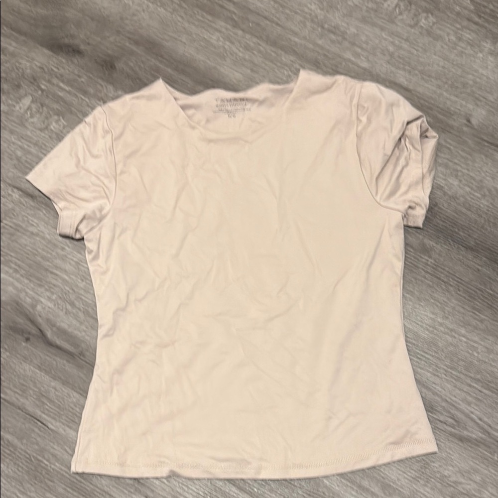 Tahari Soft Beige Short Sleeve Tee